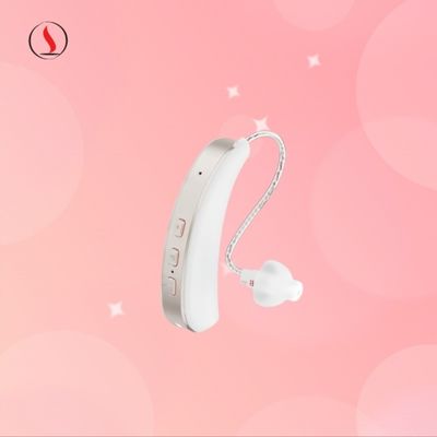 Aparelho Auditivo Digital Invisível Atrás da Orelha com Cancelamento de Ruído e Supressão de Feedback