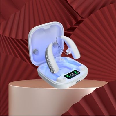 BTE Auxílios auditivos invisíveis OTC com cancelamento de ruído e desinfecção ultravioleta